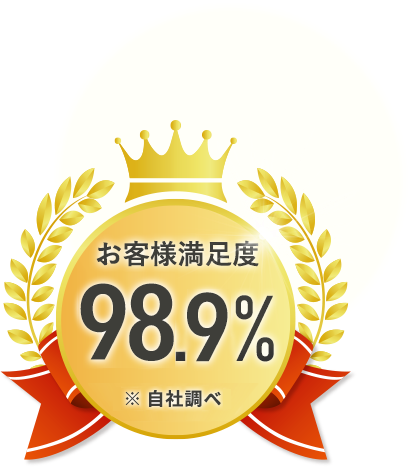 お客様満足度 98.9% 