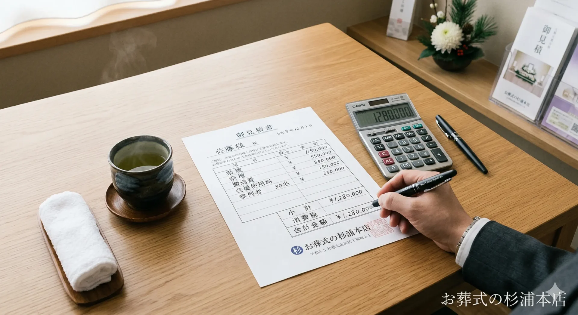 横浜市金沢区の家族葬にかかる費用の内訳を説明するイメージ