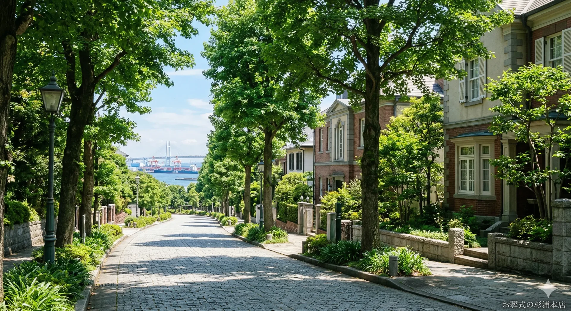 横浜市中区の山手エリアの洋館と緑豊かな街並み