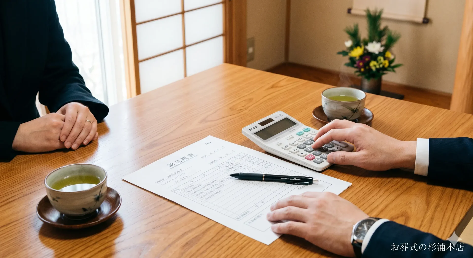 青葉区の直葬にかかる費用の内訳を説明するイメージ