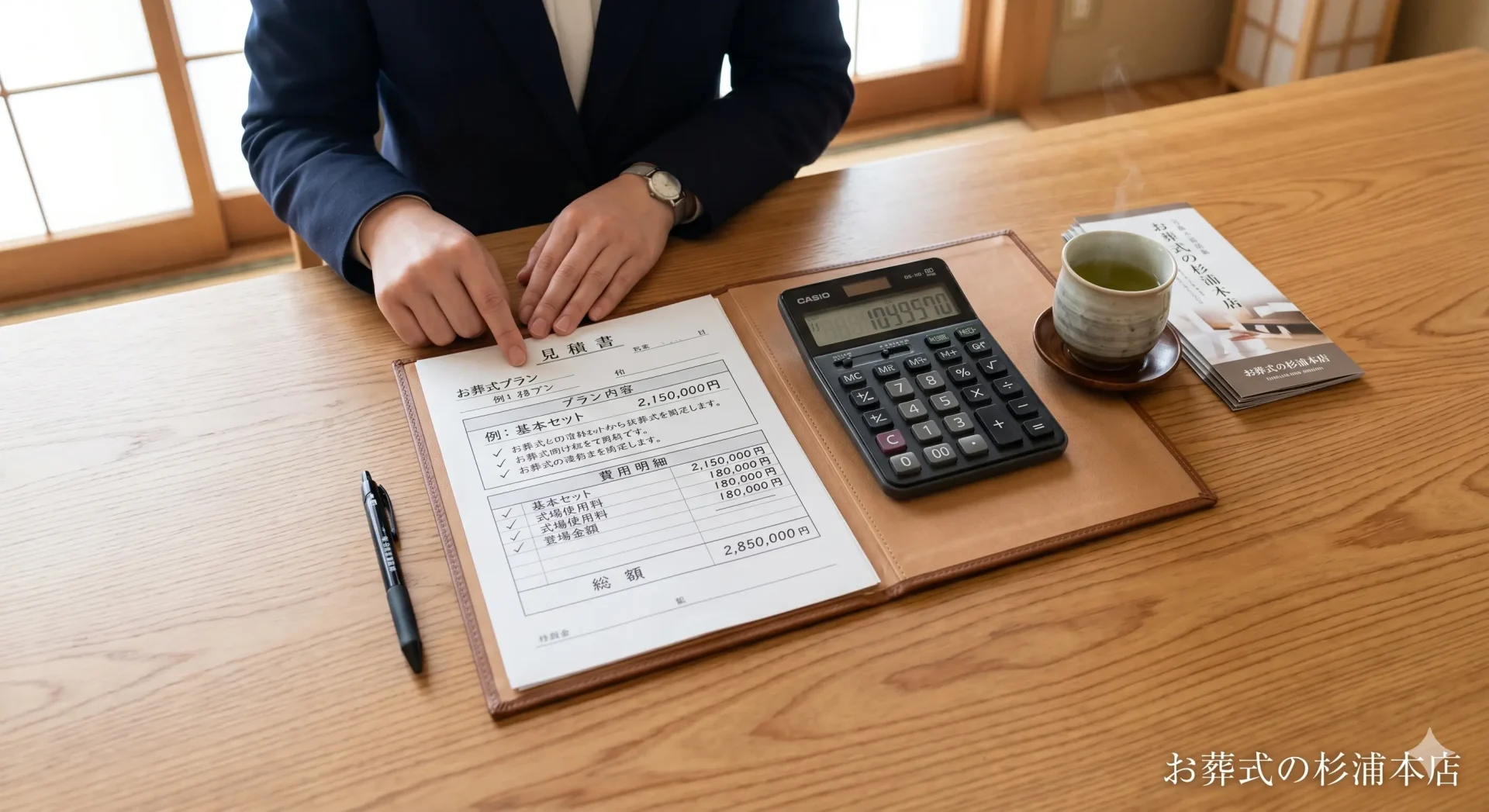 青葉区の直葬にかかる費用の内訳を説明するイメージ