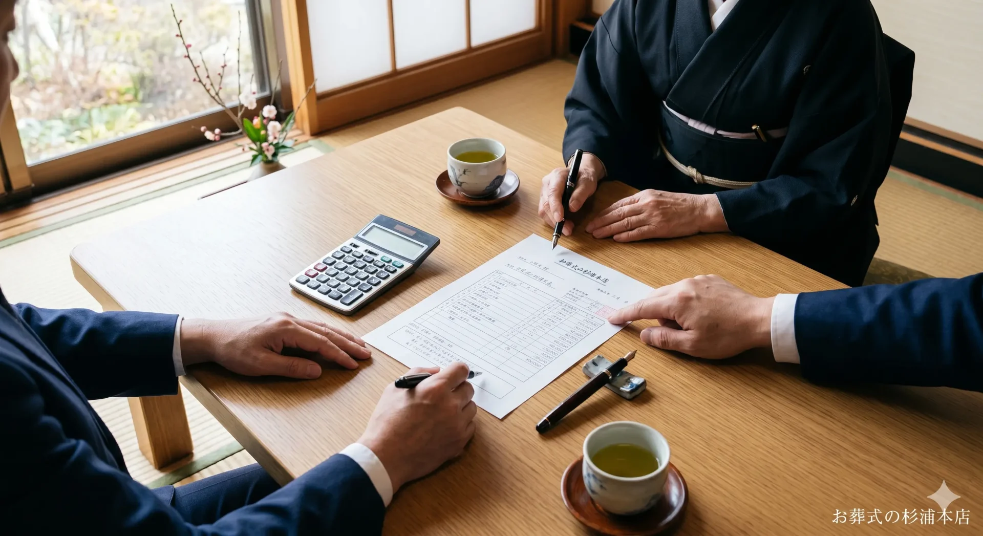 緑区の直葬にかかる費用の内訳を説明するイメージ