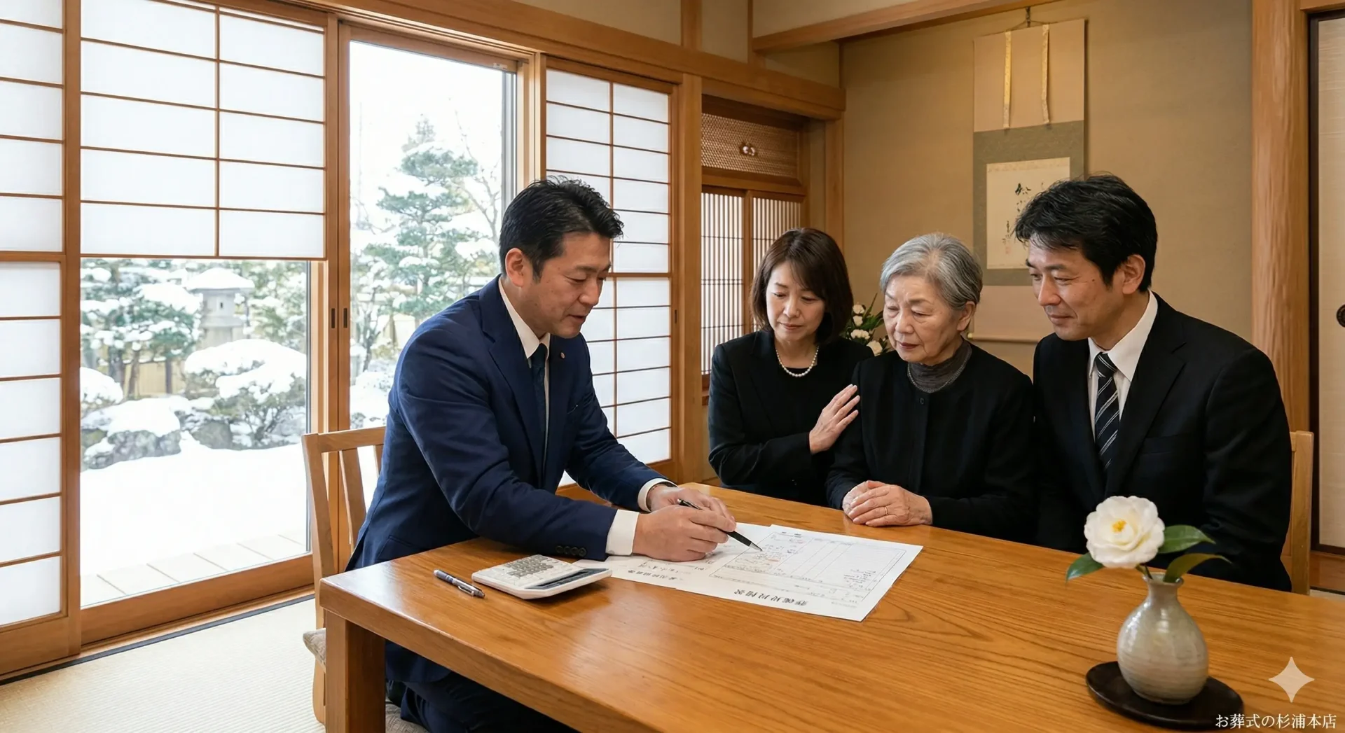 緑区の家族葬費用を説明するイメージ