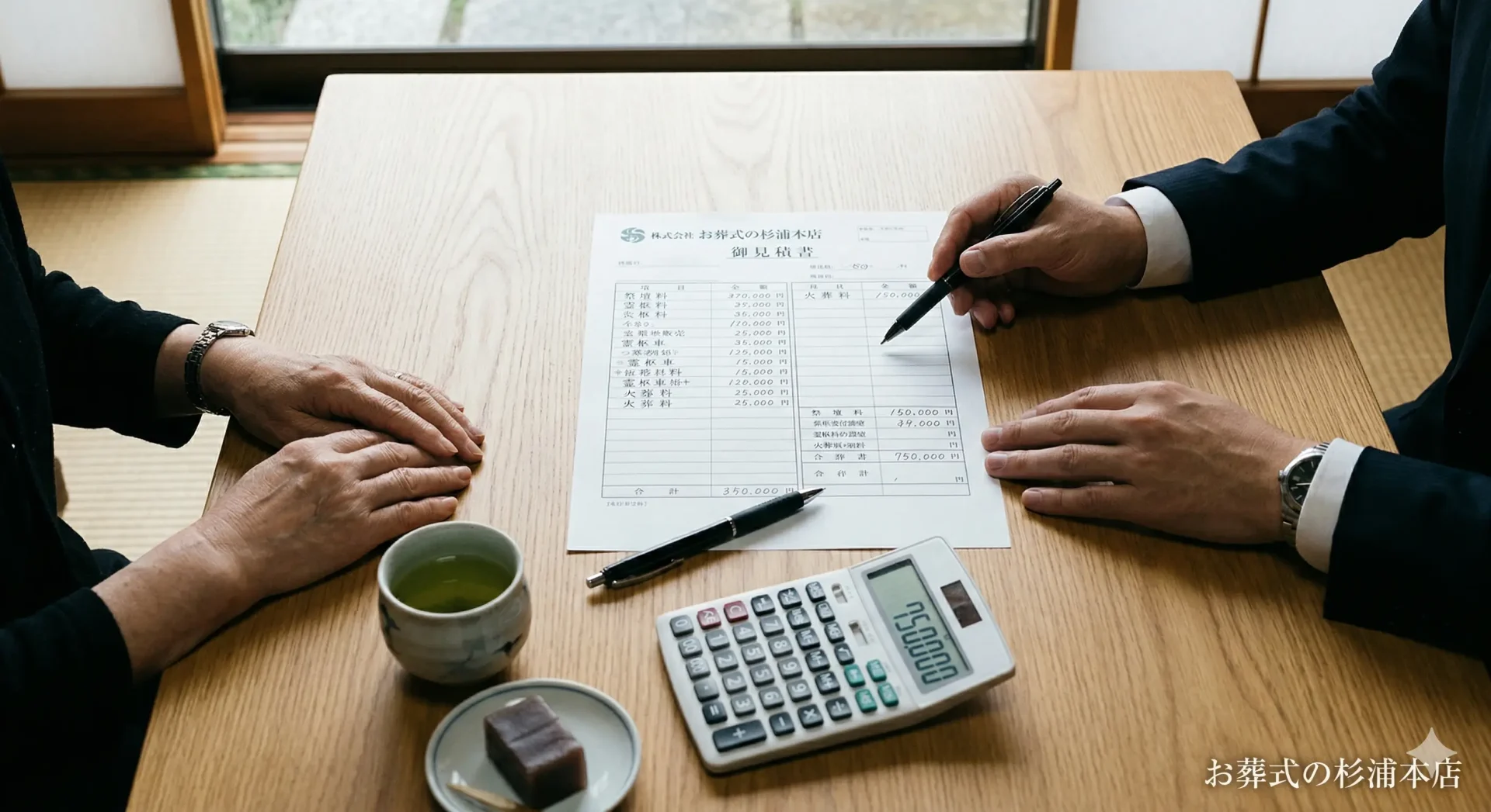横浜市西区の家族葬にかかる費用の内訳を説明するイメージ