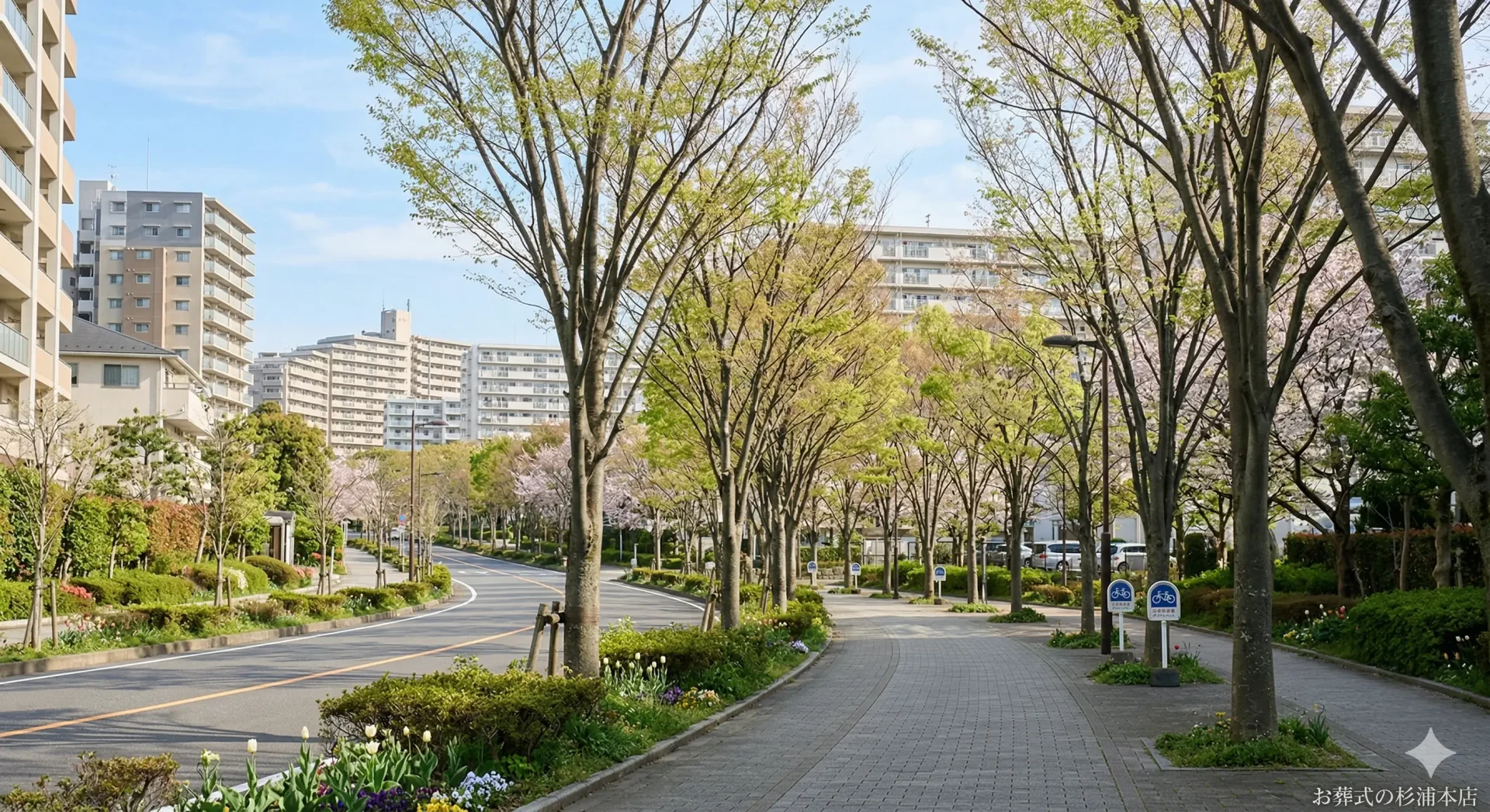 横浜市栄区の本郷台駅周辺の緑豊かな住宅街