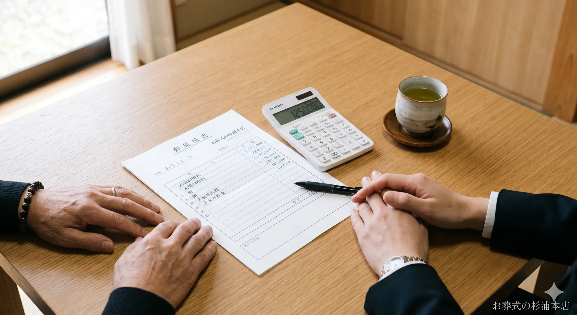 旭区の直葬にかかる費用の内訳を説明するイメージ