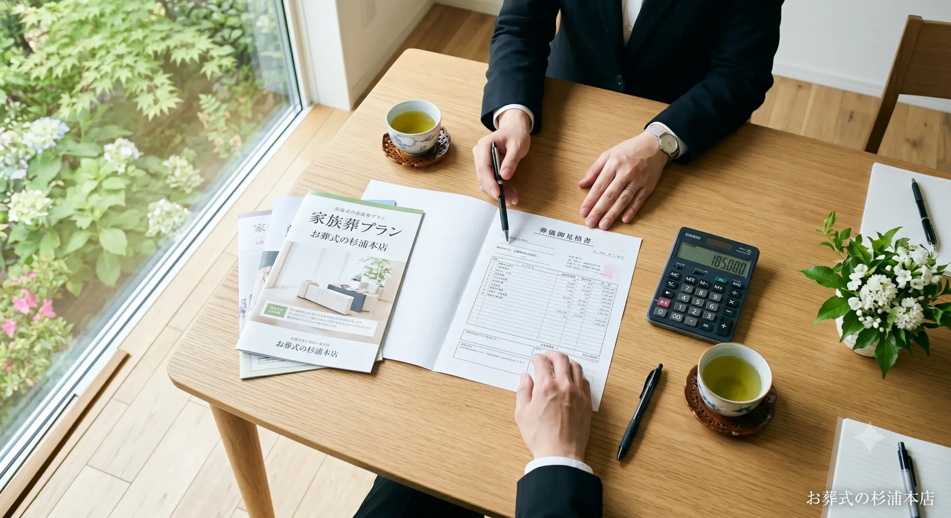 保土ケ谷区の直葬にかかる費用の内訳を説明するイメージ