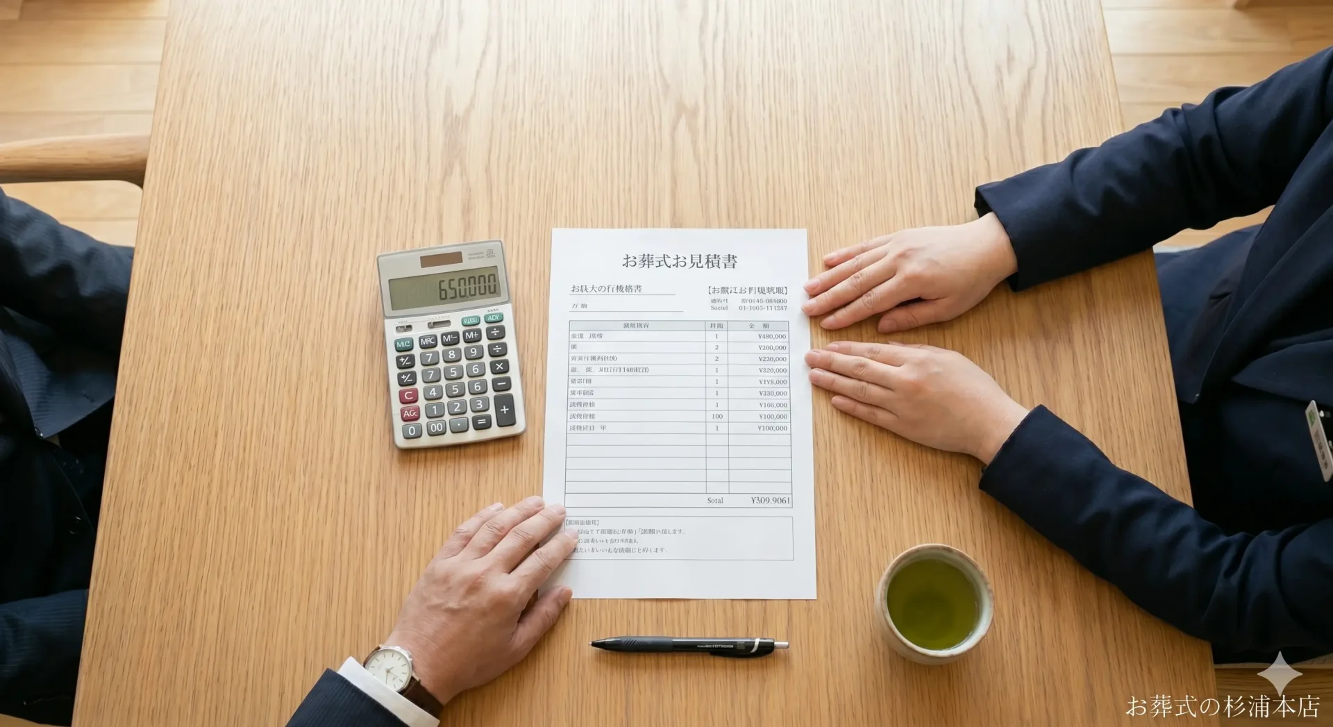 南区の直葬にかかる費用の内訳を説明するイメージ